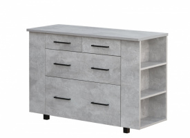 Комод 4 ящика с полками 