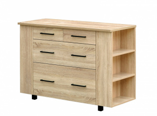 Комод 4 ящика с полками