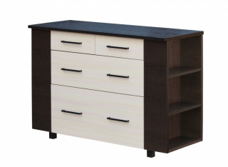 Комод 4 ящика с полками