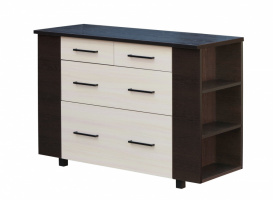 Комод 4 ящика с полками